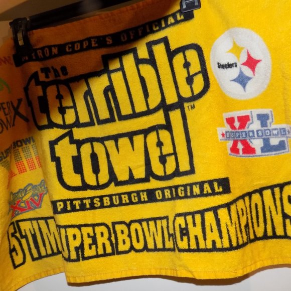 Pittsburgh Steelers 5 Time Super Bowl Champions Myron Cope's Terrible Towel - Picture 2 of 3